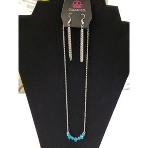 Paparazzi new 16 inch necklace and earrings n169